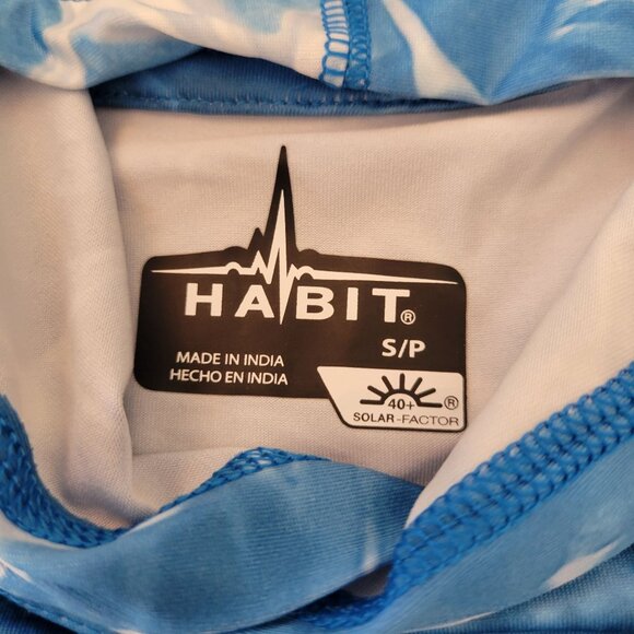 Habit Solar Factor Hoodie S Blue Wave Outdoors 40+ UVF Protection Performance - Picture 2 of 8